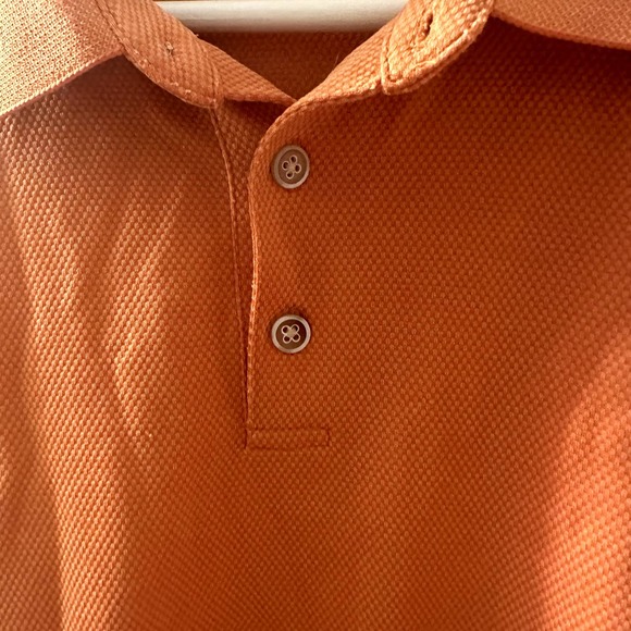 Tommy Bahama Men's Orange Three Button Placket Polo Shirt Size Large - Picture 6 of 9